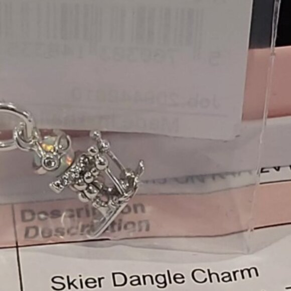 Authentic PANDORA Sterling Silver Skier Dangle Charm 793514C01 - Picture 11 of 11